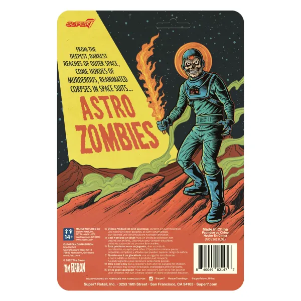 Super7 Astro Zombies^Astro Zombies Reaction Figure Wave 1 - Astro Zombie (Teal/Blue)