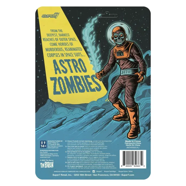 Super7 Astro Zombies^Astro Zombies Reaction Figures Wave 03 - Astro Zombie (Maroon/Orange)