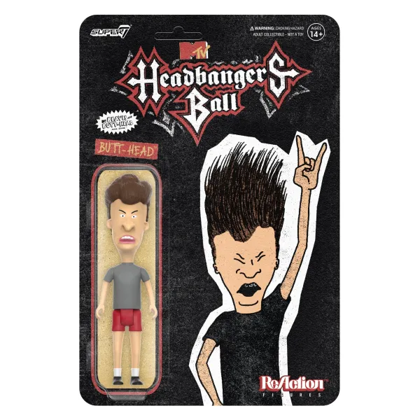 Super7 Beavis And Butt-Head^Beavis And Butthead Reaction Wave 3 - Butt-Head (Headbanger'S Ball)