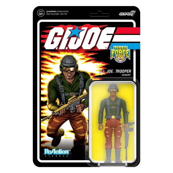 Super7 G.I. Joe^G.I. Joe Reaction Figures Wave 6 - Tiger Force Greenshirt Goggles Down (Brown)