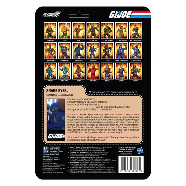 Super7 G.I. Joe^G.I. Joe Reaction Figures Wave 5 - Snake Eyes (Combat Gladiator)