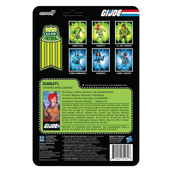 gi_joe_reaction_figures_w_3-14.webp Super7 G.I. Joe^G.I. Joe Reaction Figures Wave 1B - Scarlett (Glow Patrol)