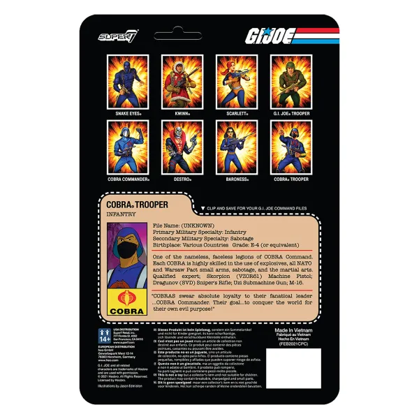 Super7 G.I. Joe^G.I. Joe Reaction Figures Wave 1 - Cobra Trooper H-Back (Brown)