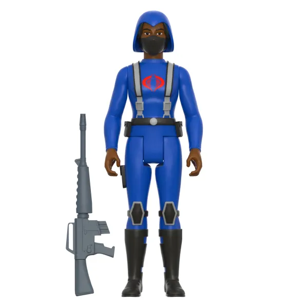 Super7 G.I. Joe^G.I. Joe Reaction Wave 4 - Cobra Female Trooper Short Black Hair (Dk Brown)