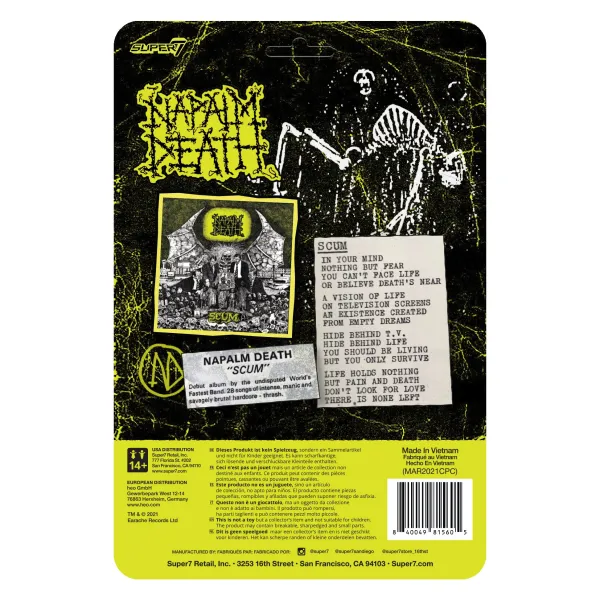 napalm_death_reaction_fig_2.webp Super7 Napalm Death^Napalm Death Reaction Figure - Scum Demon (Lime Green)