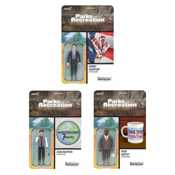 Super7 Parks And Recreation^Parks And Recreation Reaction Wave 3 - Perd Hapley, Jean-Ralphio & Bobby Newport
