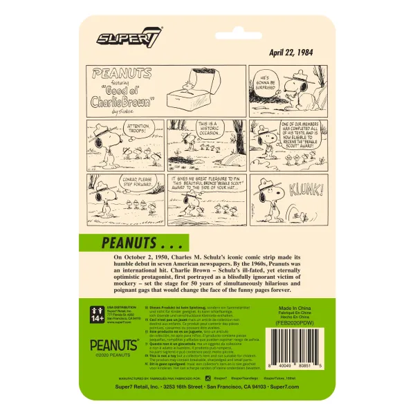 Super7 Peanuts^Peanuts Reaction Wave 3- Beagle Scout Snoopy