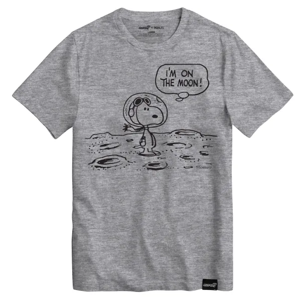 Super7 Peanuts^Peanuts Snoopy On The Moon - Athletic Heather T-Shirt