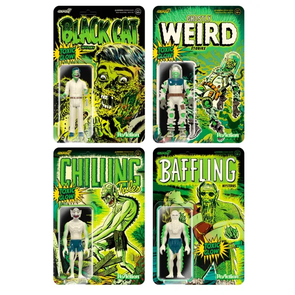 Super7 Pre-Code Horror^Pre-Code Horror Reaction Figures - Glow (Set Of 4)