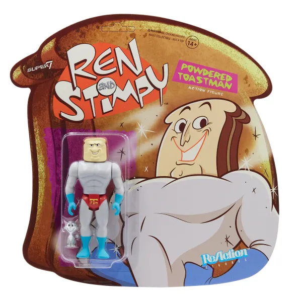 Super7 Ren & Stimpy^Ren & Stimpy Reaction Figure Wave 1 - Powdered Toast Man
