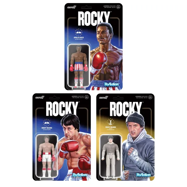 Super7 Rocky^Rocky Reaction Figures Wave 2 - Set Of 3