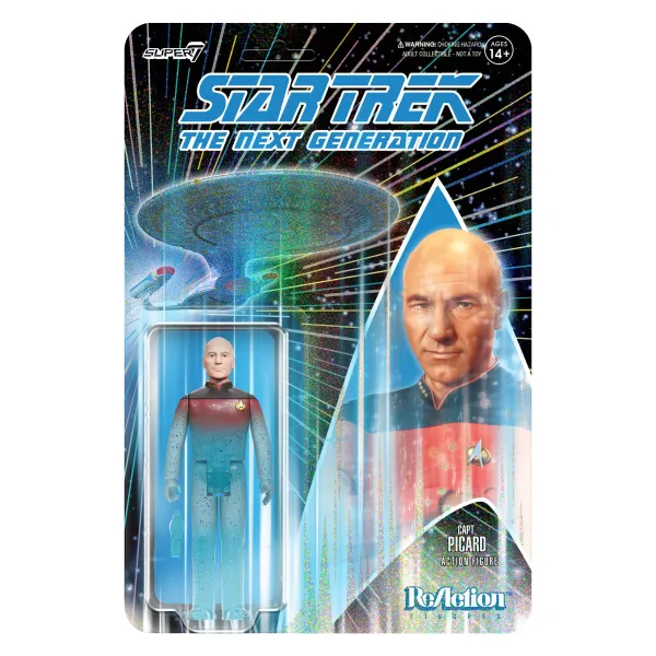 Super7 Star Trek^Star Trek: The Next Generation Reaction - Captain Picard Transporter (Glitter)