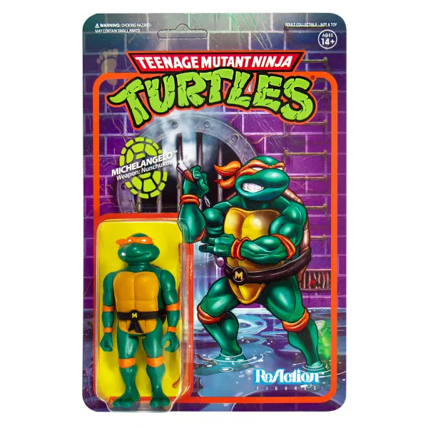 Super7 Teenage Mutant Ninja Turtles^Teenage Mutant Ninja Turtles Reaction Figure - Michelangelo