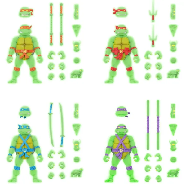 Super7 Teenage Mutant Ninja Turtles^Teenage Mutant Ninja Turtles Ultimates! Mutagen Ooze Glow Figures ( Exclusive)