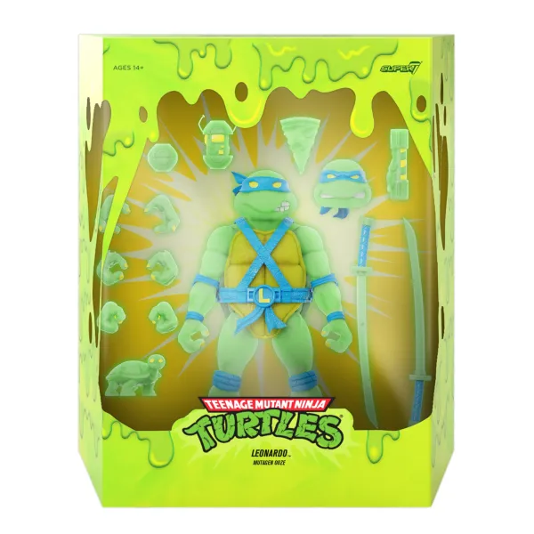 Super7 Teenage Mutant Ninja Turtles^Teenage Mutant Ninja Turtles Ultimates! - Leonardo [Mutagen Ooze Glow]