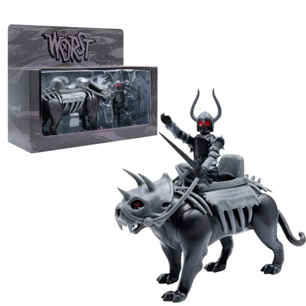 Super7 The Worst^The Four Worstmen Of The Apocalypse Reaction Figure - Black Falcon And Famine Puma