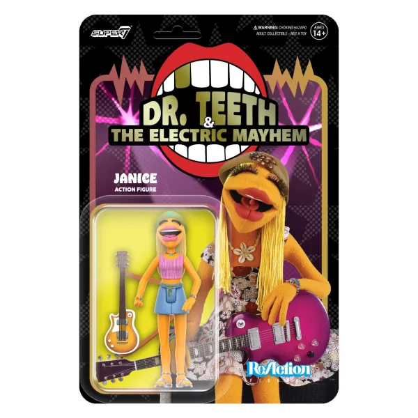 the_muppets_reaction_figu_0-2.webp Super7 Disney^The Muppets Reaction Figures Wave 1- Electric Mayhem Band - Janice