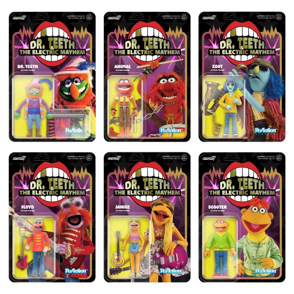 the_muppets_reaction_figu_0.webp Super7 Disney^The Muppets Reaction Figures Wave 1- Electric Mayhem Band Set Of 6