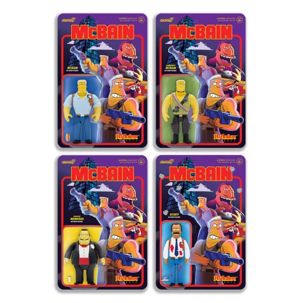 Super7 The Simpsons^The Simpsons - Mcbain 4 Figure Set
