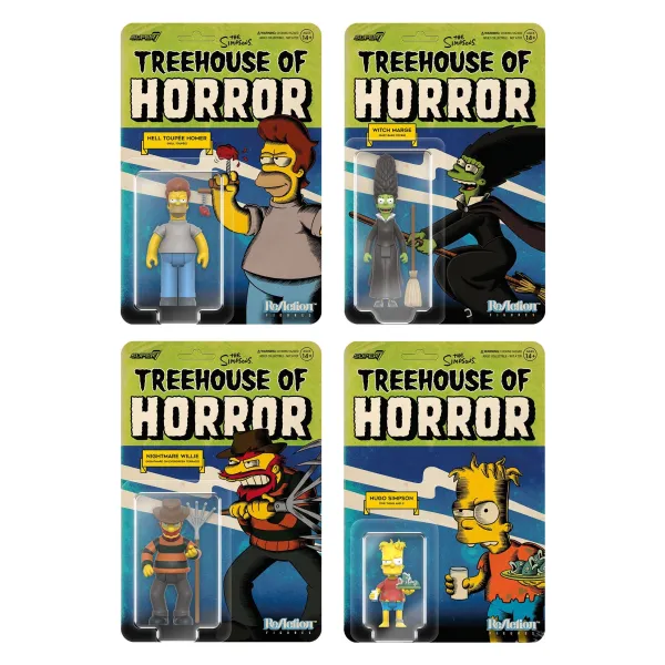 Super7 The Simpsons^The Simpsons Reaction Figures Wave4 - Treehouse Of Horror V2 - Set Of 4