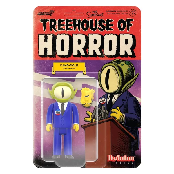 Super7 The Simpsons^The Simpsons Reaction W3 - Treehouse Of Horror - Alien President