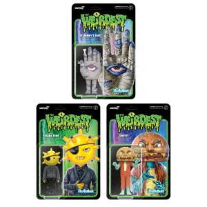 Super7 The Weirdest^The Weirdest Reaction Figures Wave 2 - Trauma Bomb, Mummy'S Hand & Zombeef