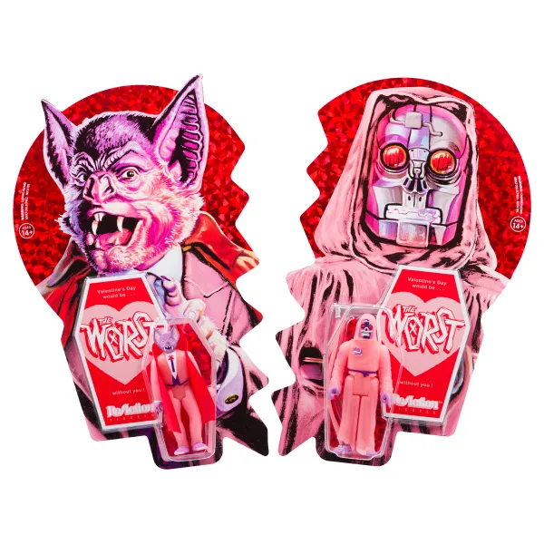 the_worst__valentines_day_0.webp Super7 The Worst^The Worst - Valentine'S Day 2021 Reaction Figure 2-Pack - Batula And Robot Reaper