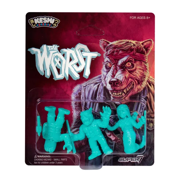 Super7 The Worst^The Worst Keshi Pack B - Shedusa, Werewolf Biker, Cortex Commander (Teal)