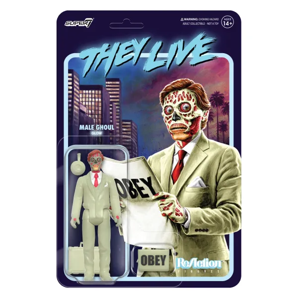 Super7 They Live^They Live Reaction Wave 2 - Male Ghoul (Glow)