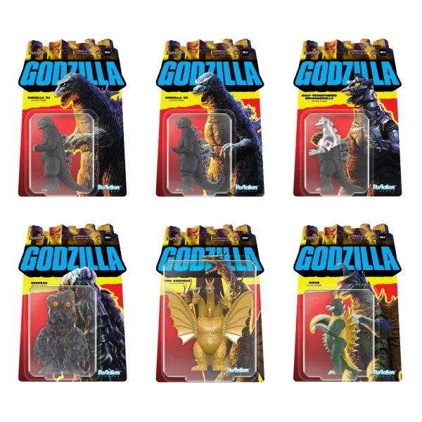Super7 Godzilla^Toho Reaction Figures Wave 2 - Set Of 6