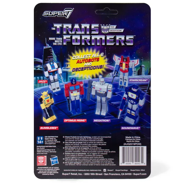 Super7 Transformers^Transformers Reaction Figure - Jazz
