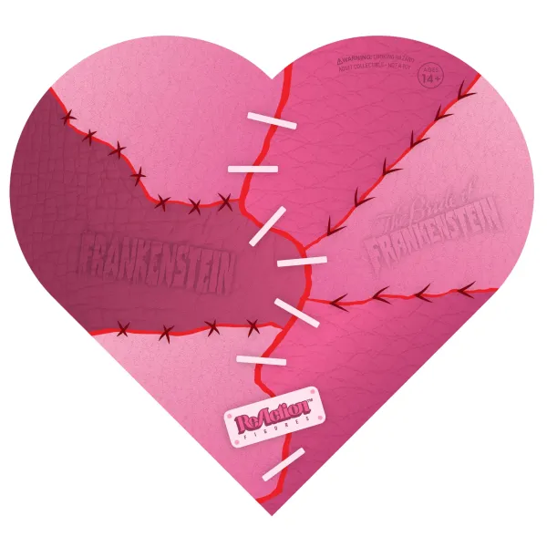 Super7 Universal Monsters^Universal Monsters Reaction Figures - Frankenstein And Bride Of Frankenstein 2-Pack (Valentine'S Day Heart Box)