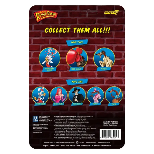 Super7 Disney^Who Framed Roger Rabbit Reaction W2 - Eddie Valiant